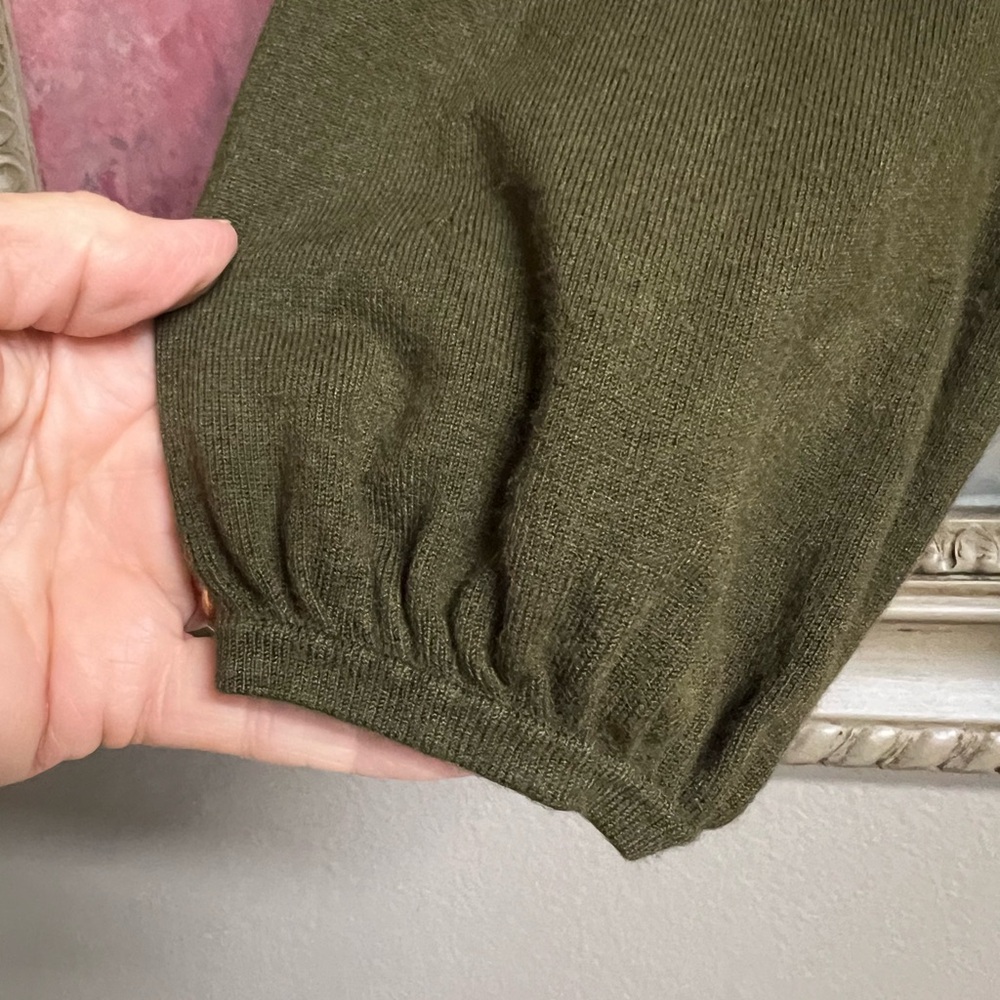 Michael Kors Olive Green Cardigan Sweater - Picture 8 of 14